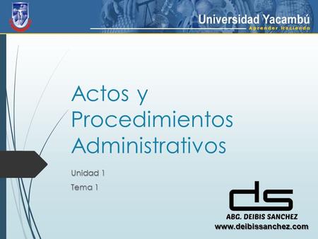 Actos y Procedimientos Administrativos