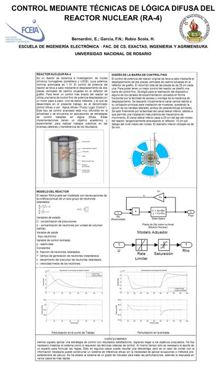 REACTOR NUCLEAR RA-4 Es un reactor de docencia e investigación, de núcleo cilíndrico homogéneo (polietileno y U3O8), cuya potencia nominal autorizada es.