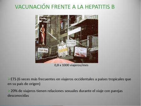 Serología hepatitis B en viajeros españoles (n=501)
