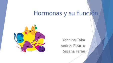 Hormonas y su función Yannina Caba Andrés Pizarro Susana Terán.