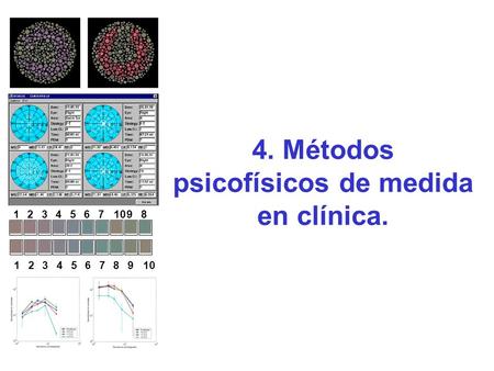 4. Métodos psicofísicos de medida en clínica. 12345678910 1234567 98.