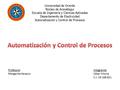 Automatización y Control de Procesos