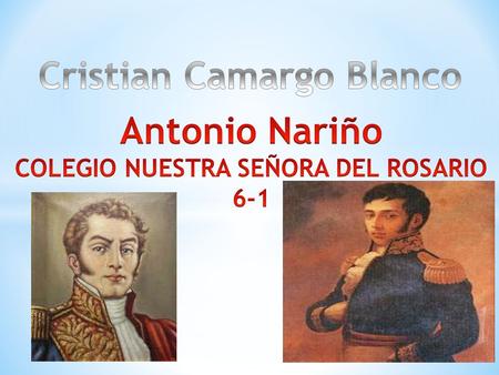 Cristian Camargo Blanco COLEGIO NUESTRA SEÑORA DEL ROSARIO