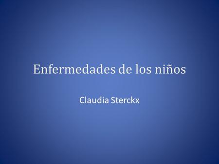 Enfermedades de los niños