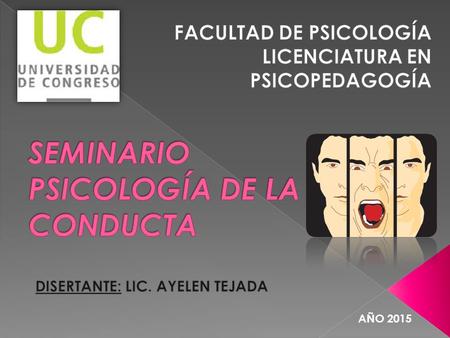 SEMINARIO PSICOLOGÍA DE LA CONDUCTA