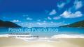 Playas de Puerto Rico DARIANA DÁVILA CLAUDIO NATIONAL UNIVERSITY COLLEGE ONLINE.