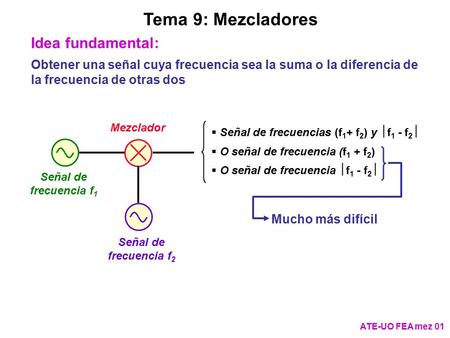Tema 9: Mezcladores Idea fundamental: