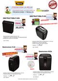  Destruye hasta 5 hojas, en partículas de 4 x 40 mm  Papelera de 12 litros de capacidad  Diseño compacto para ahorrar espacio Ref. 3213601 Destruye.
