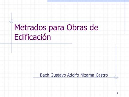 Metrados para Obras de Edificación
