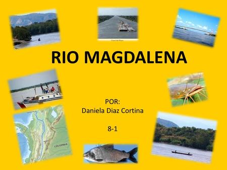 RIO MAGDALENA POR: Daniela Diaz Cortina 8-1.