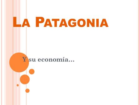 La Patagonia Y su economía….