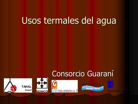 Usos termales del agua Consorcio Guaraní. Diagrama de Lindal.