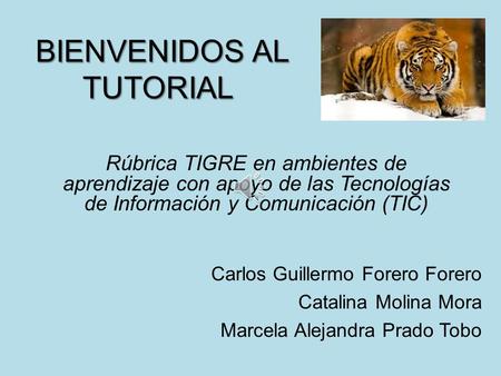 BIENVENIDOS AL TUTORIAL