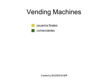 Created by BM|DESIGN|ER Vending Machines usuarios finales comerciantes.