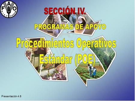 Presentación 4.6. ¿Qué son? : Descripción detallada Descripción detallada escrita y, accesible a los operarios responsables, de la manera como se realiza.