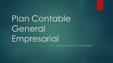 Plan Contable General Empresarial