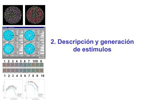 2. Descripción y generación de estímulos 12345678910 1234567 98.