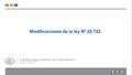Modificaciones de la ley Nº 20.742. División de Municipalidades Nancy Barra Gallardo.