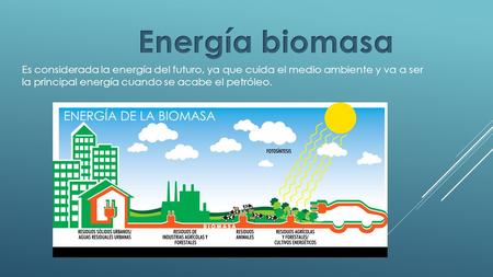 Es considerada la energía del futuro, ya que cuida el medio ambiente y va a ser la principal energía cuando se acabe el petróleo.