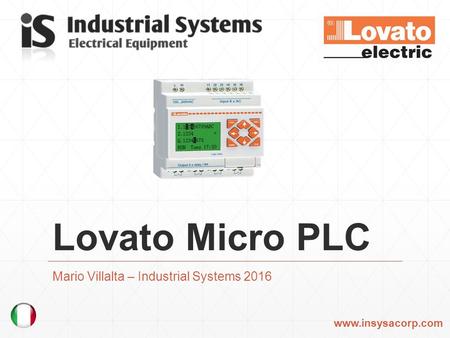 Mario Villalta – Industrial Systems 2016