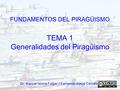 Generalidades del Piragüismo FUNDAMENTOS DEL PIRAGÜISMO Dr. Manuel Isorna Folgar // Fernando Alacid Cárceles TEMA 1 Generalidades del Piragüismo.