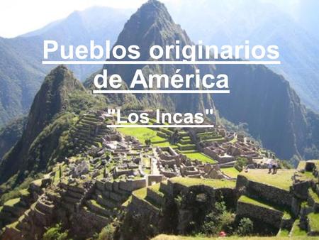 Pueblos originarios de América