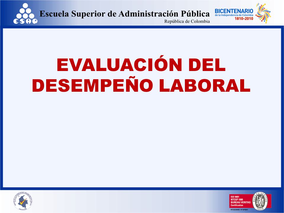 EVALUACIÓN DEL DESEMPEÑO LABORAL - ppt video online descargar