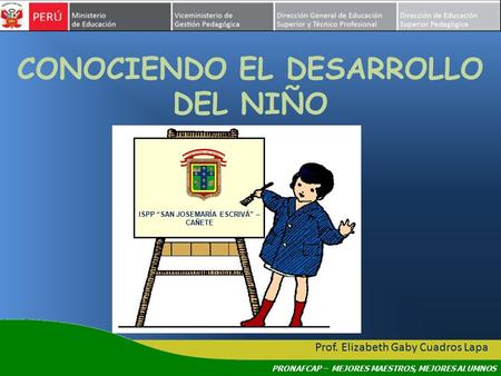 CONOCIENDO EL DESARROLLO DEL NIÑO