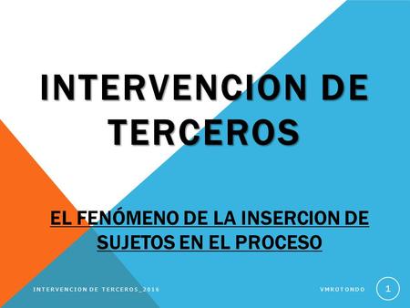 EL FENÓMENO DE LA INSERCION DE SUJETOS EN EL PROCESO