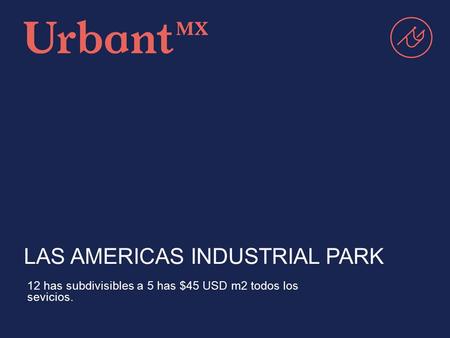 LAS AMERICAS INDUSTRIAL PARK 12 has subdivisibles a 5 has $45 USD m2 todos los sevicios.