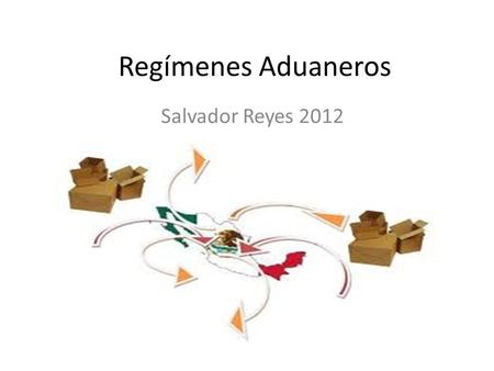 Regímenes Aduaneros Salvador Reyes 2012.