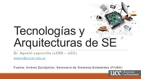 Tecnologías y Arquitecturas de SE