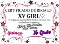 CERTIFICADO DE REGALO XV GIRL Te regala un vestido XVG Paulete en color rojo exhibido en la pasarela.