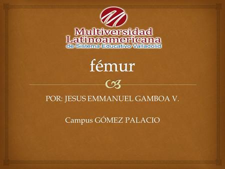 POR: JESUS EMMANUEL GAMBOA V. Campus GÓMEZ PALACIO.