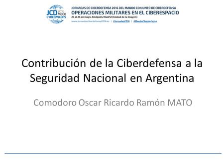 Contribución de la Ciberdefensa a la Seguridad Nacional en Argentina