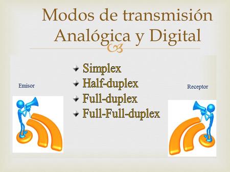 Modos de transmisión Analógica y Digital
