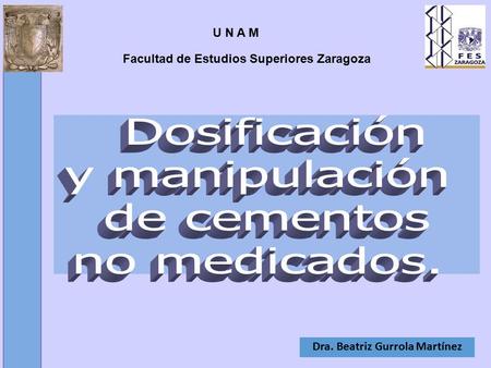 Dra. Beatriz Gurrola Martínez Facultad de Estudios Superiores Zaragoza U N A M.