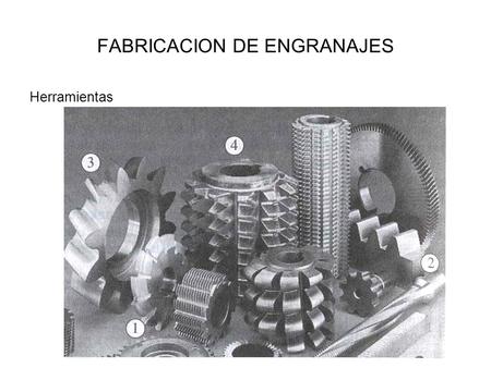 FABRICACION DE ENGRANAJES