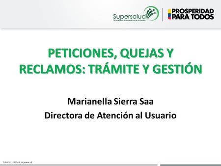 PETICIONES, QUEJAS Y RECLAMOS: TRÁMITE Y GESTIÓN