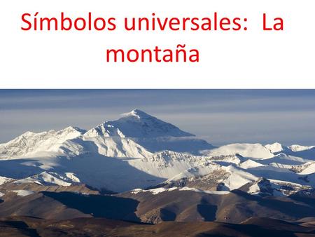 Símbolos universales: La montaña