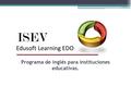 Programa de inglés para instituciones educativas.
