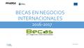 2016-2017 BECAS EN NEGOCIOS INTERNACIONALES. a)Formación On-line, mediante una Maestría Universitaria Profesional en Negocios Internacionales, por un.