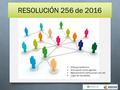 RESOLUCIÓN 256 de 2016 Enfoque sistémico Articulación entre agentes