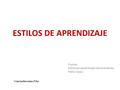 ESTILOS DE APRENDIZAJE