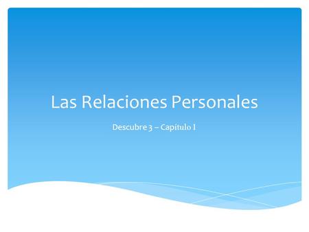 Las Relaciones Personales