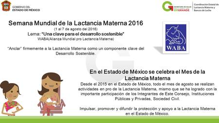 En el Estado de México se celebra el Mes de la Lactancia Materna