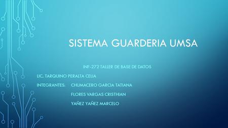 SISTEMA GUARDERIA UMSA