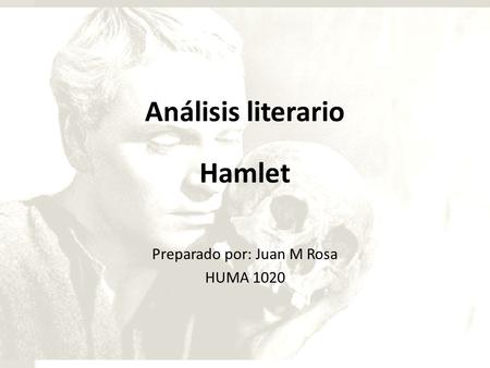 Análisis literario Hamlet