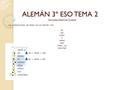 ALEMÁN 3º ESO TEMA 2 WECHSELPRÄPOSITIONEN Las preposiciones de doble uso en alemán son: an auf hinter in neben über Unter, vor zwischen.