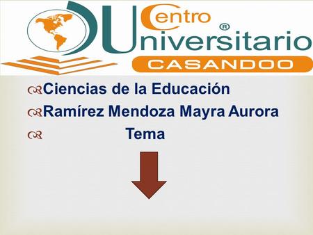   Ciencias de la Educación  Ramírez Mendoza Mayra Aurora  Tema.
